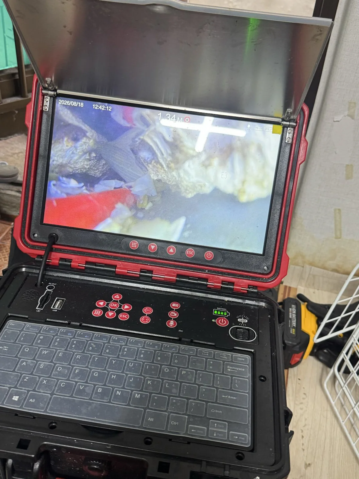 하수구 배관 내부 확인
